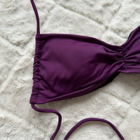 Victoria's Secret | Plum Bandeau Halter Bikini Top | Size Extra Small - Picture 3 of 9
